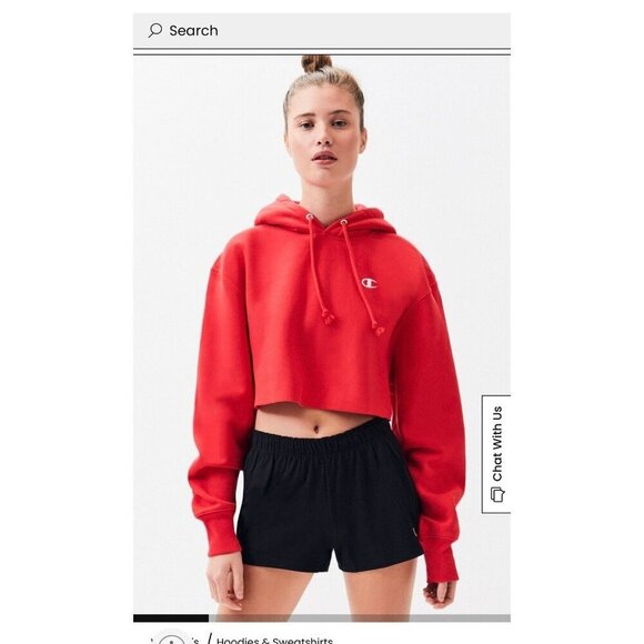 Champion Sweaters - Champion Reverse Weave Raw Edge Hoodie Womens xs nwt